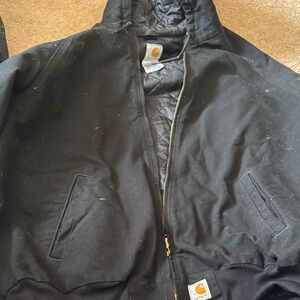 Carhartt men’s women’s jacket black quilted J268 xl